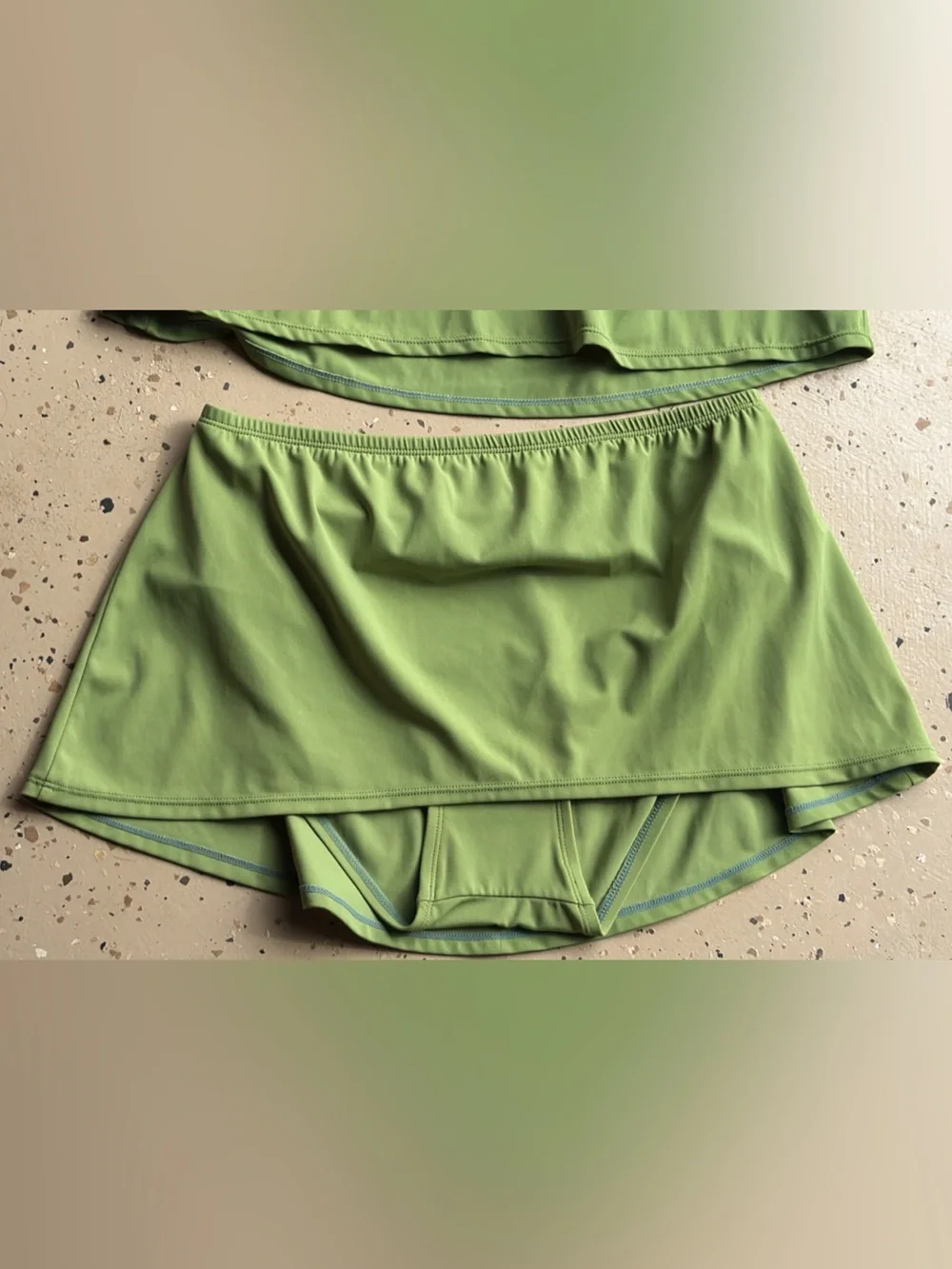 Motherhood Maternity Two Piece Tankini Olive Green Bathing Suit Small - Picture 2 of 7